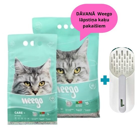 JAUNUMS!!! Weego kaķu pakaiši CARE+ LITTER ph Control  + DĀVANA Weego lāpstiņa kaķu pakaišiem
